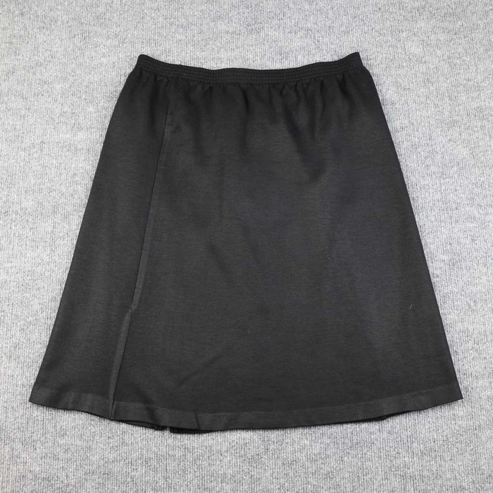 Cricket Lane Skirt Womens Medium Black Knit A-Line Elastic Waist Made in USA